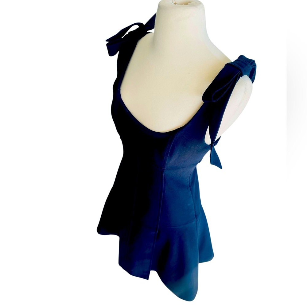 CINQ a SEPT JEANETTE TIED ASYMMETRICAL MINI DRESS - Picture 9 of 9